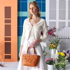 Resim Turuncu Deri Kadın El Çantası - S25Y1BC80408-T6T 