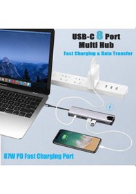 Resim Daytona Cf10 Macbook Uyumlu Type-C To 8İn1 Hub Çevirici Adaptör 