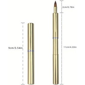 Resim Gateesat Golden Ruj Fırçası 1 Adet Ruj Sürme Aracı Portatif Makyaj Aleti 