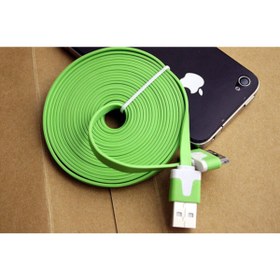 Resim WOZLO Iphone 4s Iphone 4 Slim Usb Şarj Data Kablo 3m Yassı Kablo Yeşil 