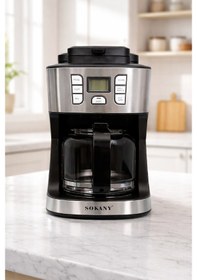Resim Sokany SK-506E 950 W Çok Fonksiyonlu Öğütücülü Kahve Makinesi 