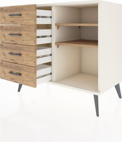 Resim Hyperion Şifonyer 2 Raflı 4 Çekmeceli 88x44x80 Aytaşı-çam Çam 