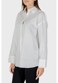 Resim Armani Exchange Bayan Gömlek Xw001424 Af16631 U0002 Beyaz Beyaz 