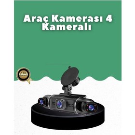 Resim 1080p 4 Kanallı Araç Kamerası Gps + Wifi + G Sensör Destekli 