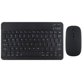 Resim TURKTABLET Concord C-754 Tablet Uyumlu Mini Slim Şarjlı Bluetooth Klavye ve Mouse Seti Siyah 