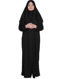 Resim Zehranaz Namaz Elbisesi Siyah Fermuarlı Namaz Elbisesi Siyah 