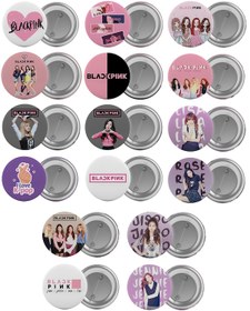 Resim Black Pink Çanta Rozeti Seti 16 Adet En Büyük Boy 5.8Cm Iğneli Br 