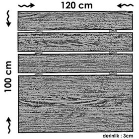 Resim Pasifichome Huga Tek Kişilik Yatak Başlık Meşe 120Lk / 120Lk Baza Başlık 