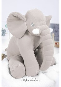 Resim Bej Dev Boy Uyku Arkadaşım Fil Jumbo Boy 60 Cm 