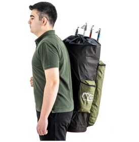 Resim Savex Euro Fish Kamış Çantası Boru Tipi Haki-siyah 80 Cm 38006 