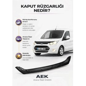 Resim AEK Modern Chevrolet Cruze 2009+ Araca Özel Üretim "4mm" Kaput Rüzgarlığı A+ (Pianoblack) 