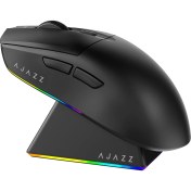 Resim Ajazz AJ139 Max Mouse 3 Mod 26.000 Dpı Manyetik Şarj Istasyonlu Paw 3395 Optik Sensör Gaming Mouse (Siyah) 