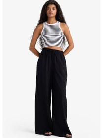 Resim Defacto Wide Leg Yüksek Bel Keten Karışımlı Pantolon E0127ax25aubk81 Siyah 