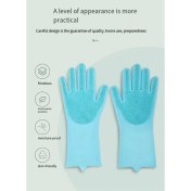 Resim Galaxxy 10 Adet Yıkama ve Temizlik Eldiveni Dışbükey Uçlu Eldiven Gri (Yurt Dışından) 