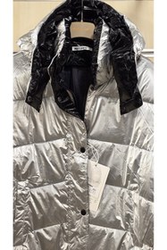 Resim Park Moda Parlak Kapitone Mont 