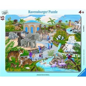 Resim Ravensburger 45 Parça Büyük Çerçeveli Puzzle Hayvanat Bahçesi 066612 