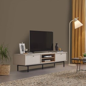 Resim Enza Home Loreto Ayaklı Tv Sehpası 200 cm - Kırık Beyaz 