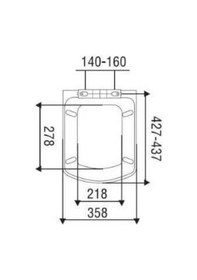 Resim Nkp Sedef Thermoplast Yavaş Kapanan Klozet Kapağı - Nkp0337 