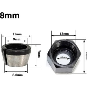 Resim Liyao 8mm 1 Adet/3 Adet 6MM/6.35MM/8MM Collet Chuck Adaptörü Gravür Kırpma Makinesi Elektrikli Yönlendirici Bit (Yurt Dışından) 