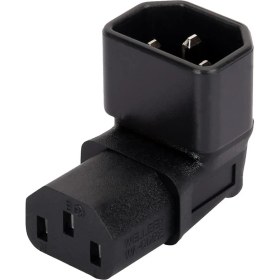 Resim Nanlly Sağ Açılı 90 Derece Açılı Ac Güç Adaptörü IEC320-C14 Ile C13'E (Yurt Dışından) 