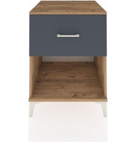 Resim Kronos Komodin Tek Çekmeceli 60x59x80 Çam-antrasit Çam 