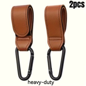 Resim Willowhaven 2 Adet Açık Kahverengi Pu Deri Puset Kancası, Alışveriş Çantası Ve Bez Çantası Askısı Diğer 