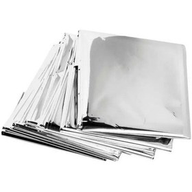 Resim 210 Cm 160 Cm Cep Acil Durum Battaniyesi Su Geçirmez Termal Folyo Alüminyum Silver 210x130cm 