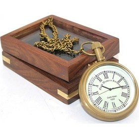 Resim Ahşap Kutulu Köstekli Saat Nı4313a Çok Renkli 