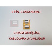 Resim FFC 8 Pin 0.5mm Adımlı Flex Kablo Uzatıcı Uzatma Soketi Fleks Ekleme Birleştirme Aparatı 