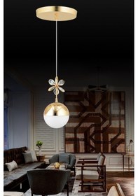 Resim İstanbul Avize Kelebek Tekli Gold Ledli Taşlı Avize Gold Sarı 