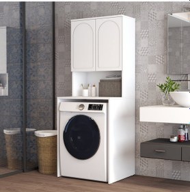 Resim Lyon Çamaşır Makinesi Dolabı V102 - Beyaz Beyaz 