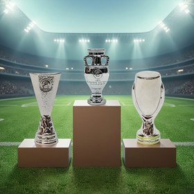 Resim 1 Adet Avrupa Ligi Mini Kupa Modeli - Detaylı Tasarımlı Çinko Alaşım Beyaz Futbol Kupası, Fanlar İçin Koleksiyonluk Spor Dekoru, Araç Aksesuarları ve Ev Süsleri & Bebek Aksesuarları 