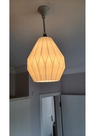 Resim Köşeli Abajur Beyaz 