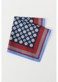 Resim Ac&Co / Altınyıldız Classics Erkek Bordo Lacı Desenli Mendil Bordo - Lacivert 