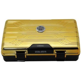 Resim Jifeng Seyahat Tipi Kutusu Humidor Gold (10CİGAR) 