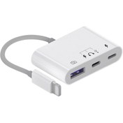 Resim Marcador İPhone-Otg Hub -Usb Type C To Kulaklık ve Usb Kamera Okuyucu Otg 