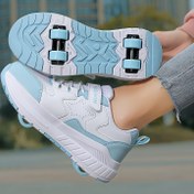 Resim Tüm Mevsimler İçin Paten - Ayarlanabilir Tokalı Kapanış, Dayanıklı TPR Taban ve Dış Mekan Sporları ve Günlük Giyim için Rahat Kumaş Kaplama ile Çok Yönlü Paten | Ayarlanabilir Kayış Paten | Dayanıklı Paten 