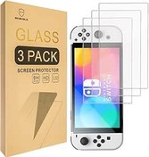 Resim Mr.Shield Nintendo Switch OLED [Temperli Cam] [9H Sertlik] [3'lü Paket] Ekran Koruyucu için Ekran Koruyucu 
