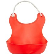 Resim Pelikan Silikon Mama Önlüğü / Silikon Hazneli Bebek Mama Önlüğü - Kırmızı Renkli Çok Renkli 