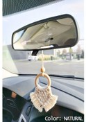 Resim Macrame Style Natural Araç İçi Ayna Süsü 