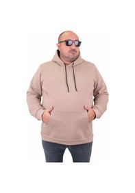 Resim Starbattal Büyük Beden Erkek Basic Sweat Kapüşonlu 11700 Toprak-Toprak 