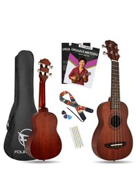 Resim Fourtune Raya UKS-21MN Soprano Ukulele Maun Hakiki Ağaç (ÖZEL SERİ) 