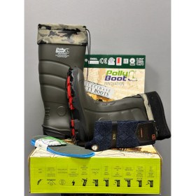 Resim Polly Boot Galaxy Vega Koyu Haki Uzun Boğazlı Çizme 37+6 cm ( Termal Çorap Hediyeli ) 