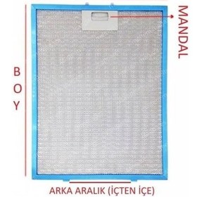 Resim Profilo Uyumlu Davlumbaz 25X30 Cm Çift Tırnaklı Arka Ara 12,5 Cm Filtre - 287929836 