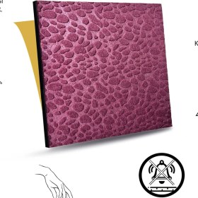 Resim Tink Bordo Embos Keçe Ses ve Isı Yalıtım Paneli 41 x 41 cm 