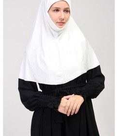 Resim Manolyaşal İslamic Hijab Pratik Eşarp Peçeli-peçesiz Hazır Türban Sufle - Ekru Ekru 