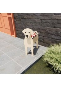 Resim Ruicoo Güvenilir Malzeme Köpek Labrador Sarı Süs Bitki Saksısı, Bahçe Ve Ev Dekoru, Özel Boyut İçin Müşteri Hizmetleri 