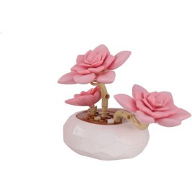 Resim FREFLY P655064 PANLOS PEMBE NİLÜFER SUKULENT MODEL 82 PARÇA BLOCK OYUNCAK 