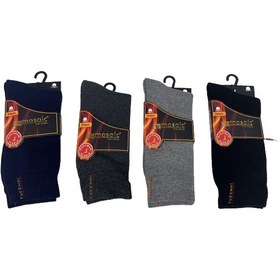 Resim Mosaic 8 Çift Dikişsiz Termal Havlu Çorap Siyah 