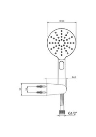 Resim Eca Purity Plus Mafsallı Duş Seti Banyo Üst Takımı 102117401 Krom 